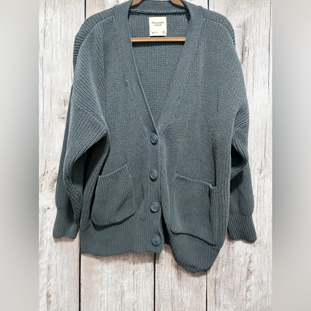 Abercrombie & Fitch Blue Cardigan Sweater
